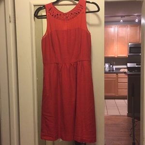 Anthropology cherry red dress